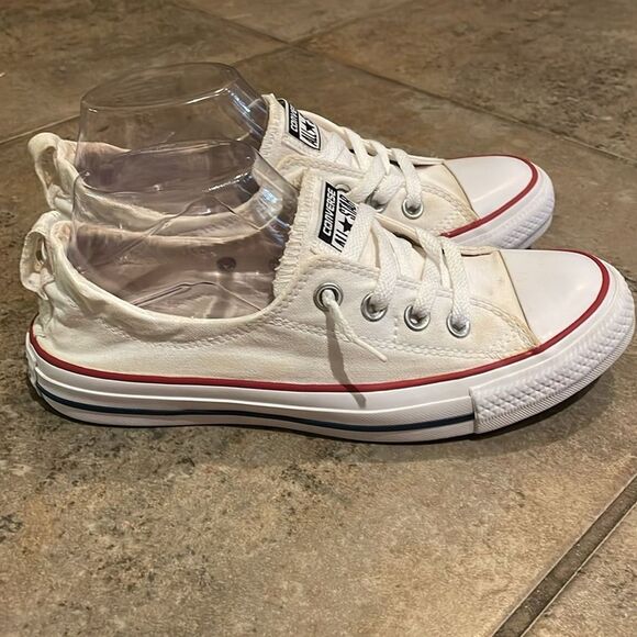 Converse Chuck Taylor All Star White Shorline Slip-onSneaker Shoes Womens Size 8 - Picture 6 of 12